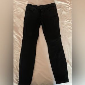 Black high-rise skinny jeans